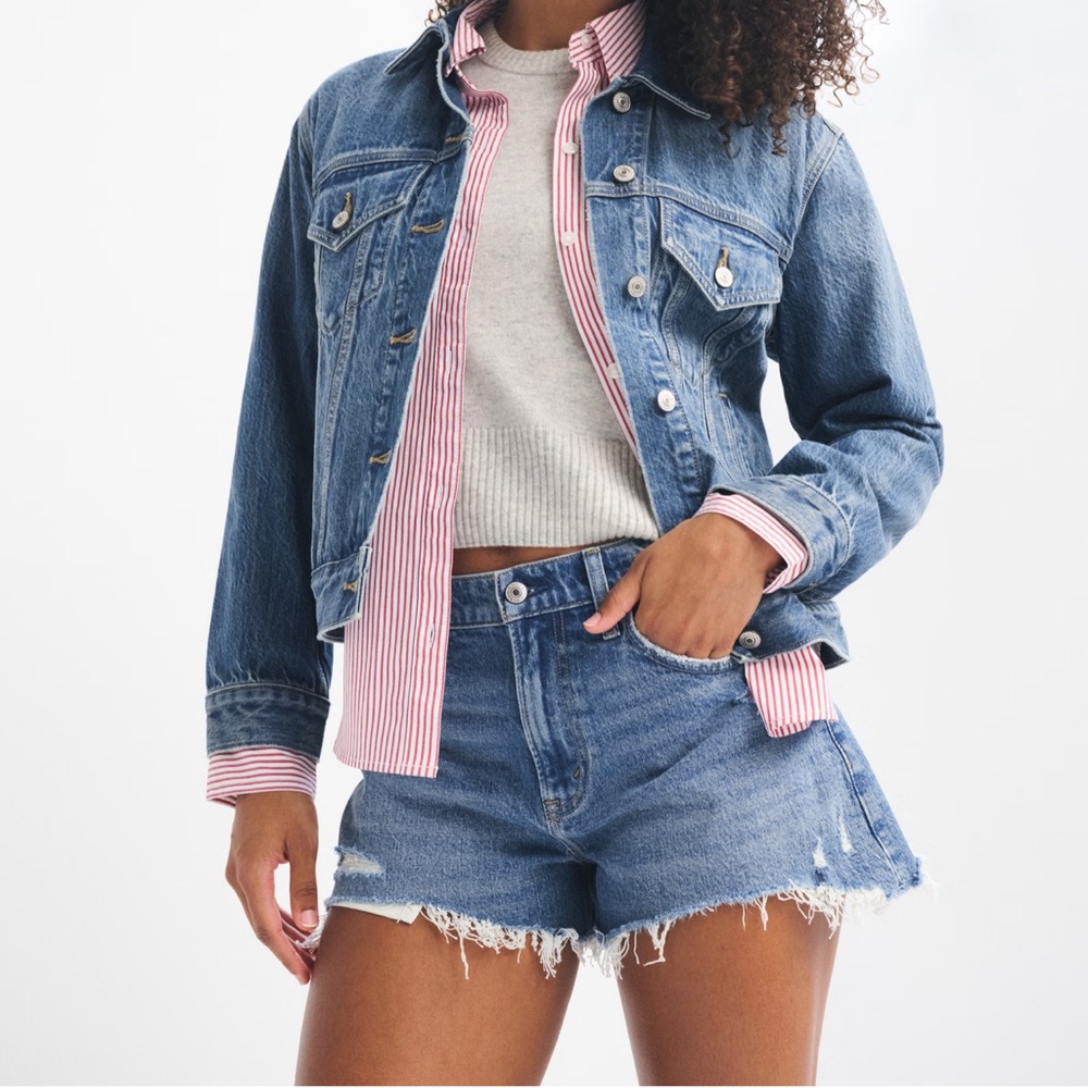 Abercrombie & Fitch Blue Denim Cutoff Shorts
